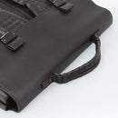 BOTTEGA VENETA INTRECCIATO Business Bag Black Silver 155172 Auth bs35786-6