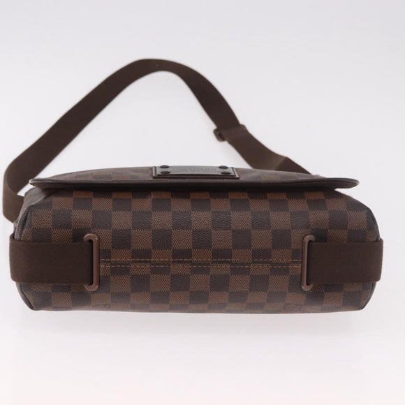 LOUIS VUITTON Damier Ebene Brooklyn MM Shoulder Bag N51211 LV Auth bs35787A