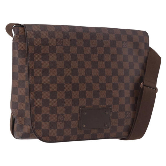 LOUIS VUITTON Damier Ebene Brooklyn MM Shoulder Bag N51211 LV Auth bs35787A