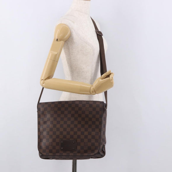 LOUIS VUITTON Damier Ebene Brooklyn MM Shoulder Bag N51211 LV Auth bs35787A
