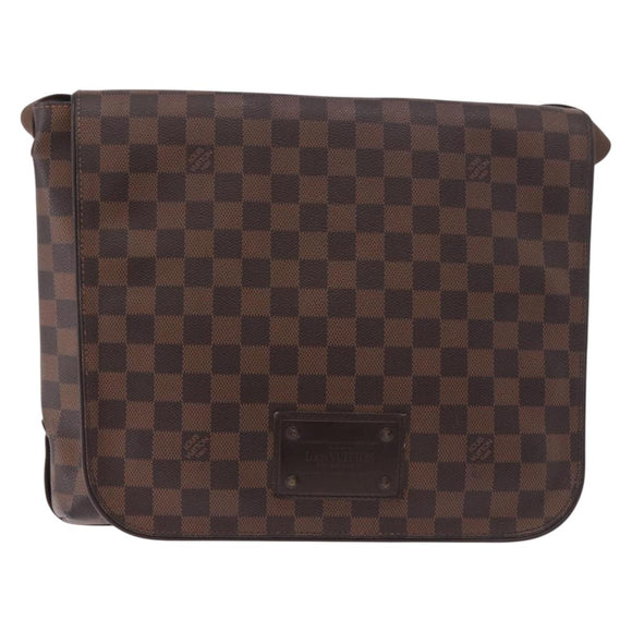 LOUIS VUITTON Damier Ebene Brooklyn MM Shoulder Bag N51211 LV Auth bs35787A