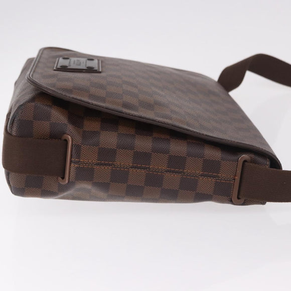 LOUIS VUITTON Damier Ebene Brooklyn MM Shoulder Bag N51211 LV Auth bs35787A