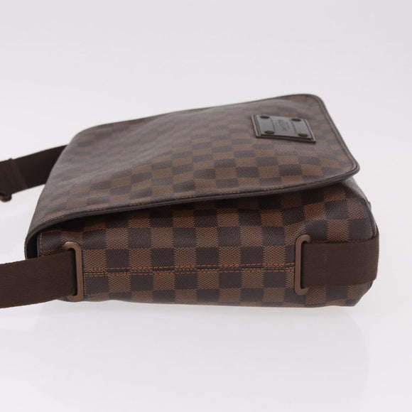 LOUIS VUITTON Damier Ebene Brooklyn MM Shoulder Bag N51211 LV Auth bs35787A