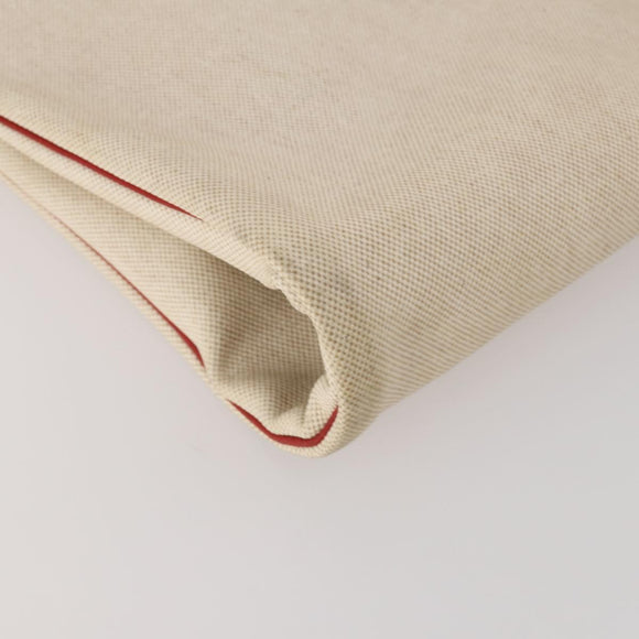 HERMES Garment Cover Canvas Leather Beige Gold Auth bs35793V