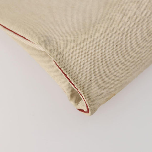 HERMES Garment Cover Canvas Leather Beige Gold Auth bs35793V