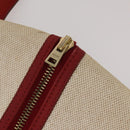 HERMES Garment Cover Canvas Leather Beige Gold Auth bs35793V-18