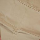 HERMES Garment Cover Canvas Leather Beige Gold Auth bs35793V-10