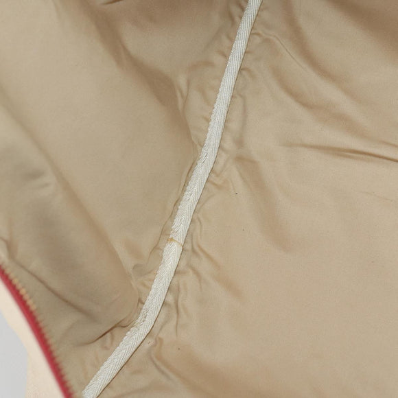 HERMES Garment Cover Canvas Leather Beige Gold Auth bs35793V