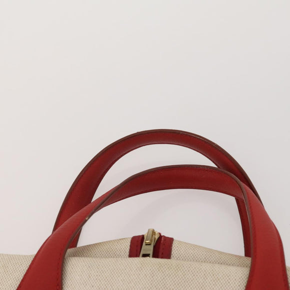 HERMES Garment Cover Canvas Leather Beige Gold Auth bs35793V