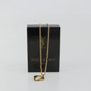 SAINT LAURENT Necklace Metal Gold Tone Auth bs35794-15