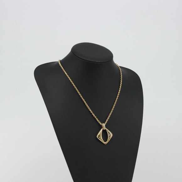 SAINT LAURENT Necklace Metal Gold Tone Auth bs35794