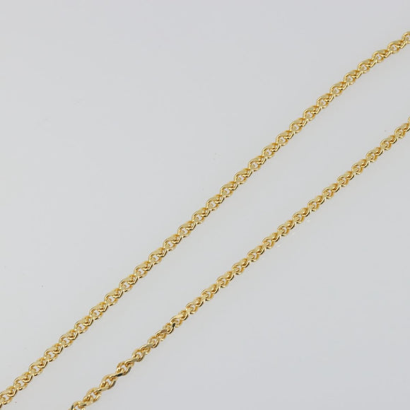 SAINT LAURENT Necklace Metal Gold Tone Auth bs35794