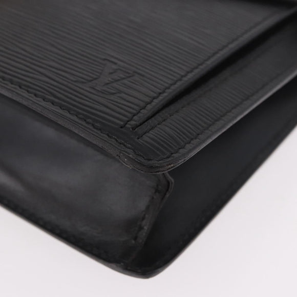 LOUIS VUITTON Epi Sellier Dragonne Clutch Bag Black M52612 LV Auth bs35798A