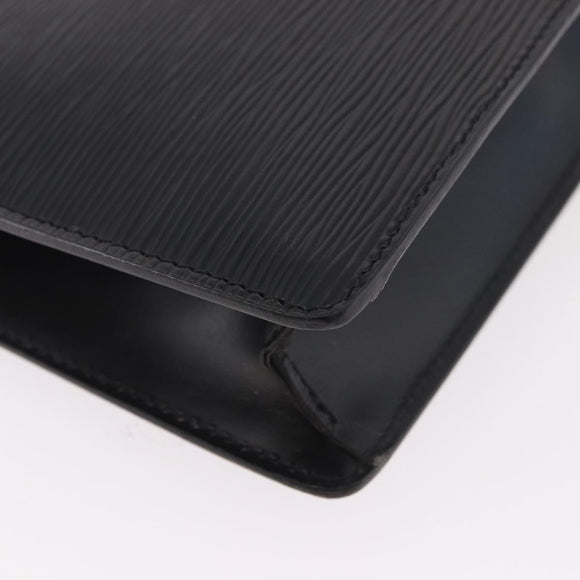 LOUIS VUITTON Epi Sellier Dragonne Clutch Bag Black M52612 LV Auth bs35798A