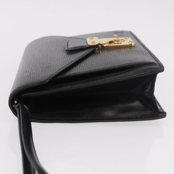 LOUIS VUITTON Epi Sellier Dragonne Clutch Bag Black M52612 LV Auth bs35798A