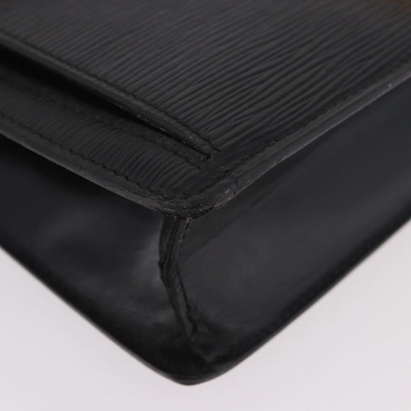 LOUIS VUITTON Epi Sellier Dragonne Clutch Bag Black M52612 LV Auth bs35798A