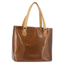 LOUIS VUITTON Monogram Vernis Houston Hand Bag Bronze M91122 LV Auth bs35800-1