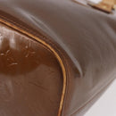 LOUIS VUITTON Monogram Vernis Houston Hand Bag Bronze M91122 LV Auth bs35800-16