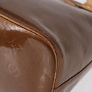 LOUIS VUITTON Monogram Vernis Houston Hand Bag Bronze M91122 LV Auth bs35800-18