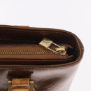 LOUIS VUITTON Monogram Vernis Houston Hand Bag Bronze M91122 LV Auth bs35800-19