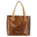 LOUIS VUITTON Monogram Vernis Houston Hand Bag Bronze M91122 LV Auth bs35800-13