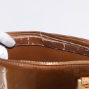LOUIS VUITTON Monogram Vernis Houston Hand Bag Bronze M91122 LV Auth bs35800-25