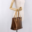 LOUIS VUITTON Monogram Vernis Houston Hand Bag Bronze M91122 LV Auth bs35800-26