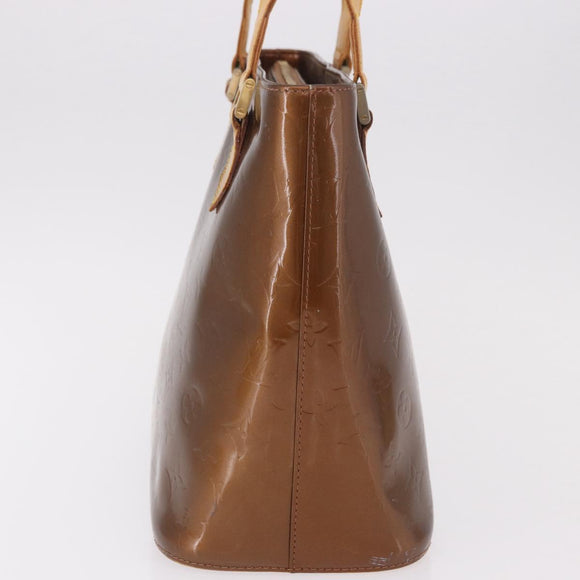 LOUIS VUITTON Monogram Vernis Houston Hand Bag Bronze M91122 LV Auth bs35800