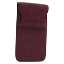 LOUIS VUITTON Monogram Empreinte Phone Soft Case Wine Red M60375 Auth bs35802V-1
