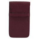 LOUIS VUITTON Monogram Empreinte Phone Soft Case Wine Red M60375 Auth bs35802V-13