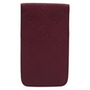 LOUIS VUITTON Monogram Empreinte Phone Soft Case Wine Red M60375 Auth bs35802V-2