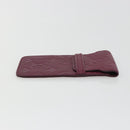 LOUIS VUITTON Monogram Empreinte Phone Soft Case Wine Red M60375 Auth bs35802V-3