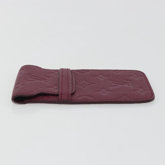 LOUIS VUITTON Monogram Empreinte Phone Soft Case Wine Red M60375 Auth bs35802V