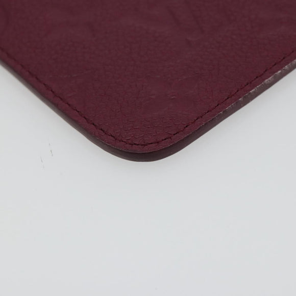 LOUIS VUITTON Monogram Empreinte Phone Soft Case Wine Red M60375 Auth bs35802V