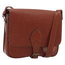 LOUIS VUITTON Epi Cartouchiere MM Shoulder Bag Brown M52243 LV Auth bs35803-1