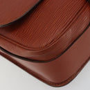 LOUIS VUITTON Epi Cartouchiere MM Shoulder Bag Brown M52243 LV Auth bs35803-15