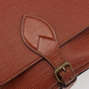 LOUIS VUITTON Epi Cartouchiere MM Shoulder Bag Brown M52243 LV Auth bs35803-18