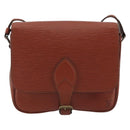 LOUIS VUITTON Epi Cartouchiere MM Shoulder Bag Brown M52243 LV Auth bs35803-13