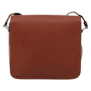 LOUIS VUITTON Epi Cartouchiere MM Shoulder Bag Brown M52243 LV Auth bs35803-2