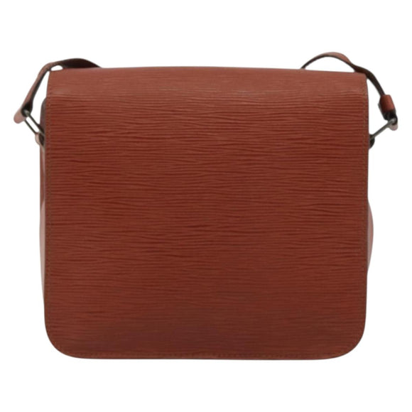 LOUIS VUITTON Epi Cartouchiere MM Shoulder Bag Brown M52243 LV Auth bs35803