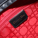 Christian Dior Lady Dior Canage Hand Bag Lamb Skin Black Gold Auth bs35805V-16