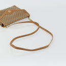CELINE Macadam Shoulder Bag PVC Leather Beige Gold Auth bs35806-7