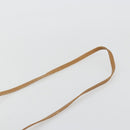 CELINE Macadam Shoulder Bag PVC Leather Beige Gold Auth bs35806-8