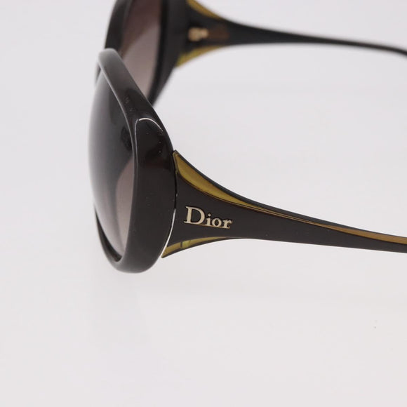 Christian Dior Sunglasses Plastic Brown Gold Auth bs35807
