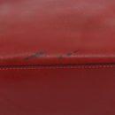 CELINE Hand Bag Leather Red Gold Auth bs35808-6