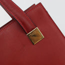 CELINE Hand Bag Leather Red Gold Auth bs35808-18