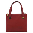 CELINE Hand Bag Leather Red Gold Auth bs35808-13