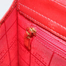 CELINE Hand Bag Leather Red Gold Auth bs35808-22