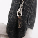 Christian Dior Pouch Trotter Canvas Black Silver Auth bs35809-8