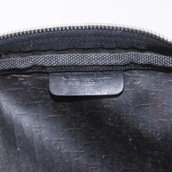 Christian Dior Pouch Trotter Canvas Black Silver Auth bs35809